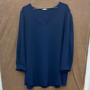 JODIFL Navy Simple Knit Top